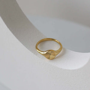 18K Gold Plated Sun Ray Ring