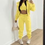 2-Piece Zipper Sweatshirt and Sweatpants Set