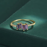 Baguette Amethyst Ring