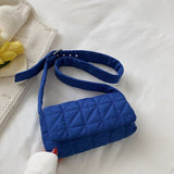 Quilted Shoulder Bag Blue