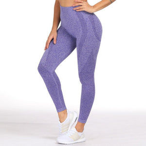 Tummy Control Workout Leggings Purple