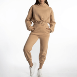 2-Piece Cropped Hoodie and Sweatpants Set