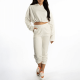 2-Piece Cropped Hoodie and Sweatpants Set