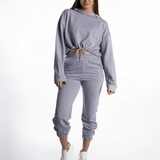 2-Piece Cropped Hoodie and Sweatpants Set