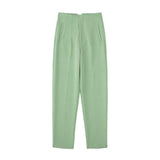 Chic Straight Leg Pants Mint Green