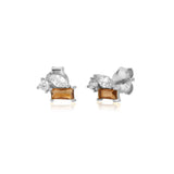 Bee Jewelry Silver Baguette Studs