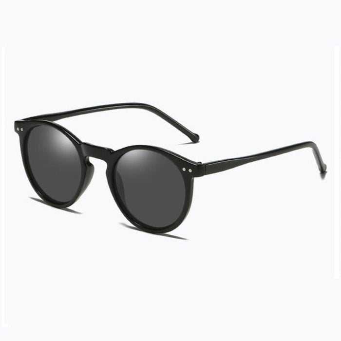 Polarized Round Cat Eye Sunglassess Black