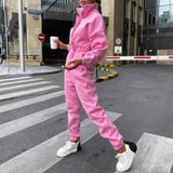 Cozy Sweatsuit Jumpsuit Pink