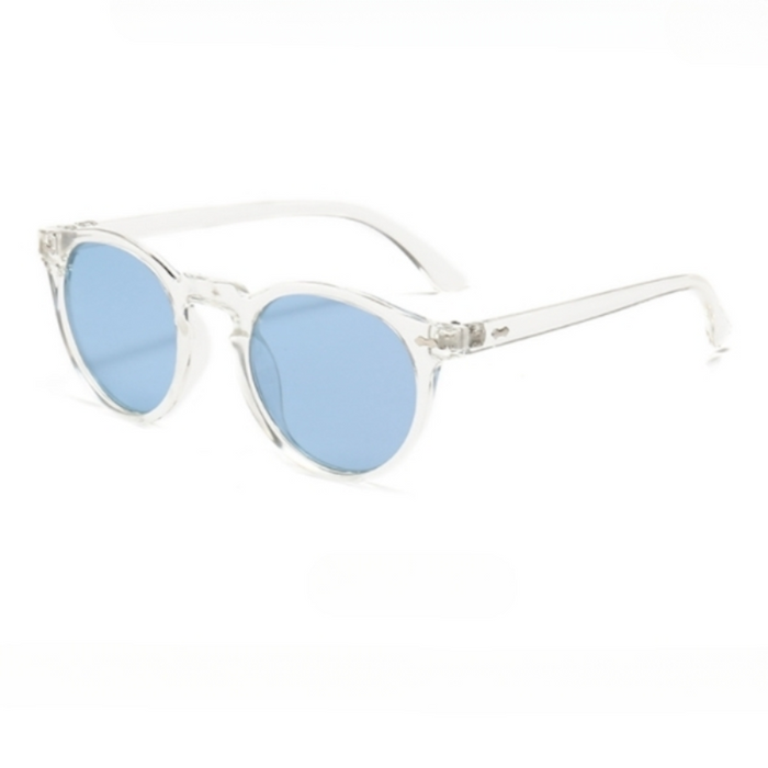 Vintage Round Lens Sunglasses Blue