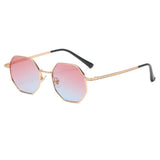 Metal Polygon Sunglassess Pink Blue