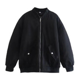 Oversized Bomber Jacket Black