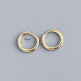 Stainless Steel Minimalist Hoop Earrings Gold