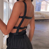 Mesh Boxy Bodysuit Black