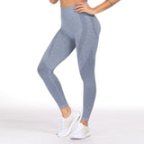 Tummy Control Workout Leggings Light Gray