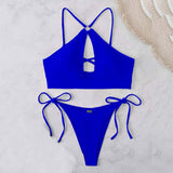 2-Piece Halter Top Bikini Blue