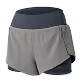 Breathable Double Layered Workout Shorts Gray