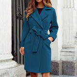 Trench Coat With Belt Blue