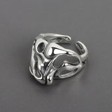 Resizable Silver Liquid Ring