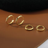 Stainless Steel Minimalist Hoop Earrings Gold