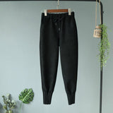 Suede Harem Trouser Pants Black