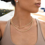 Rope Chain Necklace Gold