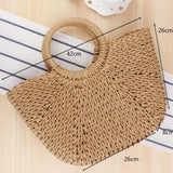 Handmade Straw Tote Bag Brown