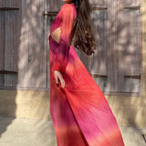 Flow Wrap Maxi Dress Red