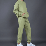 2-Piece Basic Hoodie and Sweatpants Set