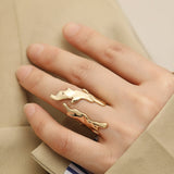 Flame Motif Plated Ring Gold