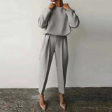 2-Piece Pullover Sweater and Harem Pants Set