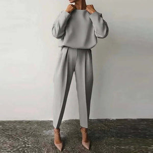 2-Piece Pullover Sweater and Harem Pants Set