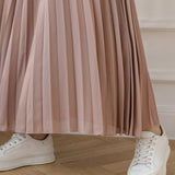 Loose Pleated Chiffon Pants Pink