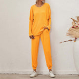 2-Piece Ribbed Loungewear Set Yellow