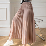 Loose Pleated Chiffon Pants Pink