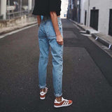 Basic Boyfriend Jeans Light Blue