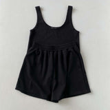 2-Piece Casual Shorts Sleepwear Set Black