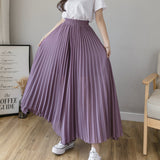 Loose Pleated Chiffon Pants Purple