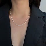 Thin Sparkling Chain Choker Single Chain