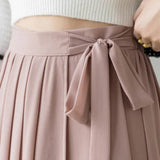 Pleated Chiffon High Waist Pants Pink