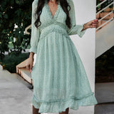 Moving On Midi Dress Light Green