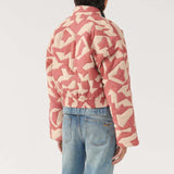 Patchwork Bomber Jacket Pink