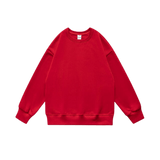 Casual Pullover Sweatshirt Red