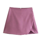 High Waist Lightweight Skort Purple