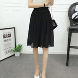 Chiffon High Waist Shorts Black