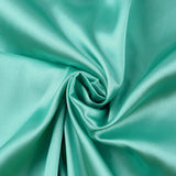 Solid Satin Midi Skirt Teal