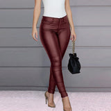 Slim Pencil Pants Red