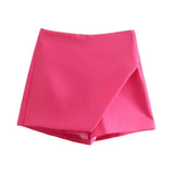 Candy Color Asymmetrical Skort Pink