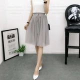 Chiffon High Waist Shorts Gray