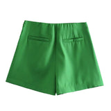 High Waist Lightweight Skort Green