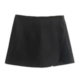 High Waist Lightweight Skort Black